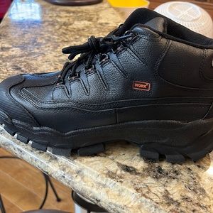 Men's size 10 1/2 black work boots by red wing